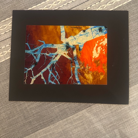 Photography by Bill Mahan. Vibrant Mixed Media Art with Black Frame